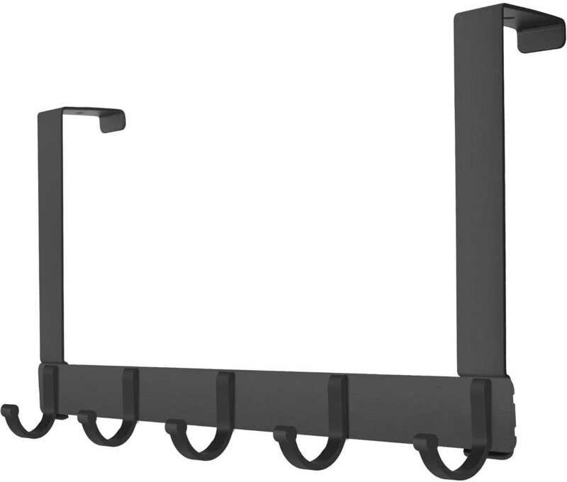 Türhaken mit 5 Haken, Aluminiumlegierung, Hakenrahmen, Wäscheständer, Handtuchhaken, Badezimmerhaken, kein Bohren erford...