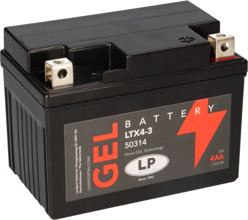 Batterie 12V 4Ah für Motorrad Startbatterie MG LTX4-3
