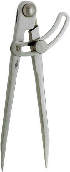 Vogel - Germany Spitzzirkel 200 mm Stahl poliert Nietscharnier Vierkantschenkel