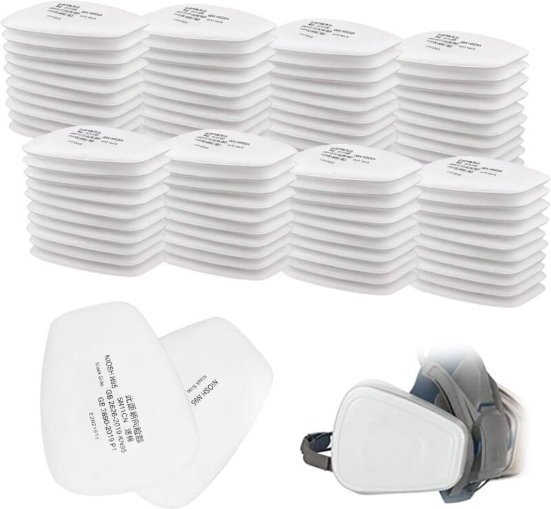 80 Stück 5N11 Baumwollstaub-Ersatzpatrone für 3M 6000/6200/7502/6800/7501/FF402