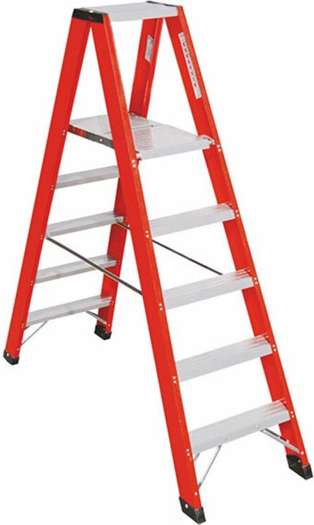 Matisère - Elektriker Doppelstehleiter 8 Stufen - Maximale Arbeitshöhe 3.88m - SCAV025/08