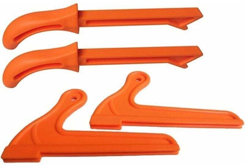 Sicherheitsschiebestock - 4-teiliges Sicherheits-Schiebestock-Werkzeug aus Kunststoff für die Holzbearbeitung (Orange)