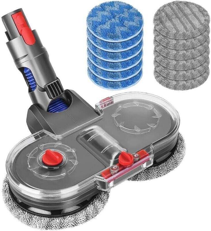 Elektrischer Wischmoppkopf für Dyson V11 V10 V15 V8 V7 Staubsauger, Wischmoppkopf mit Wassertank und 12 waschbaren Wisch...
