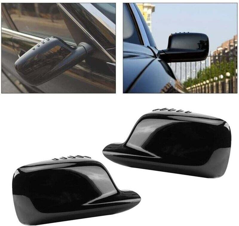 E46 Rückspiegelabdeckung, Auto-Rückspiegelabdeckung, linke und rechte Türspiegelkappe 51167074236, passend für E46 323Ci...