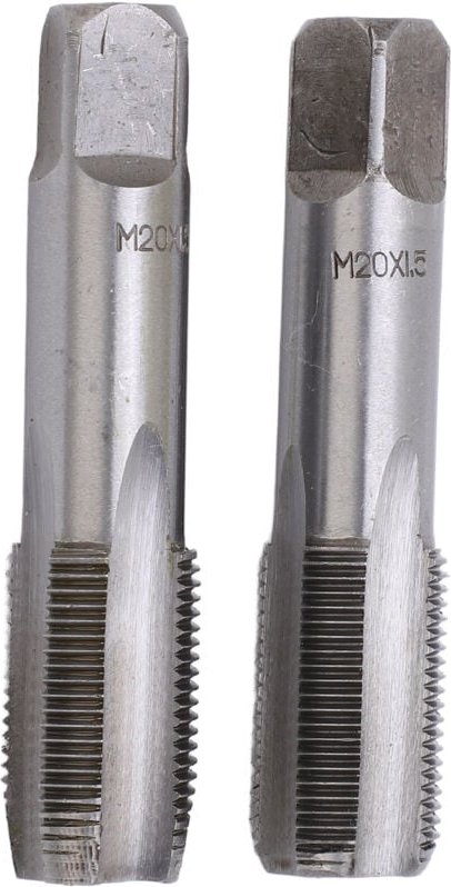 FOREHILL 2-teiliger Gewindebohrer mit gerader Nut, HSS-Handgewindebohrer, metrisch, Standard-Gewindebohrer M20x1,5