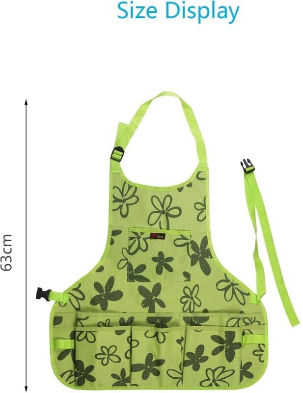 Damen-Gartenschürze mit Werkzeugen (Handschuhe), Gartenschürze aus 600D-Oxford-Stoff, wasserdichte Gartenschürze mit 14 ...