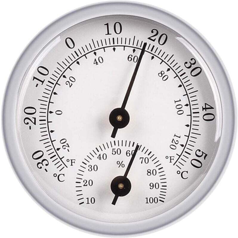 Hygrometer-Thermometer, Feuchtigkeitssensor zur Überwachung und Messung, analoges Thermometer für feuchte Innen- und Auß...