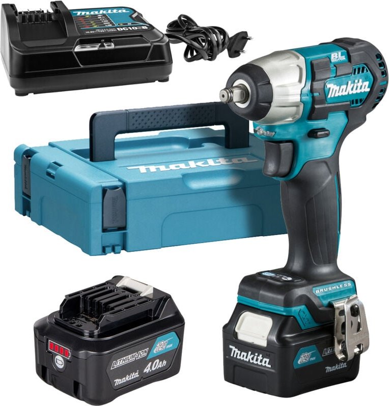 Schlagschrauber 12 v Li-Ion 4 Ah 160 Nm Makita 2 Batterien + Ladegerät - im Koffer - TW160DSMJ