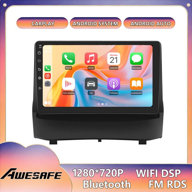 AWESAFE Autoradio Android 13 für Ford Fiesta (2009-2014) 4GB+64GB mit 9'' Touchscreen Carplay Android Auto GPS Bluetooth...