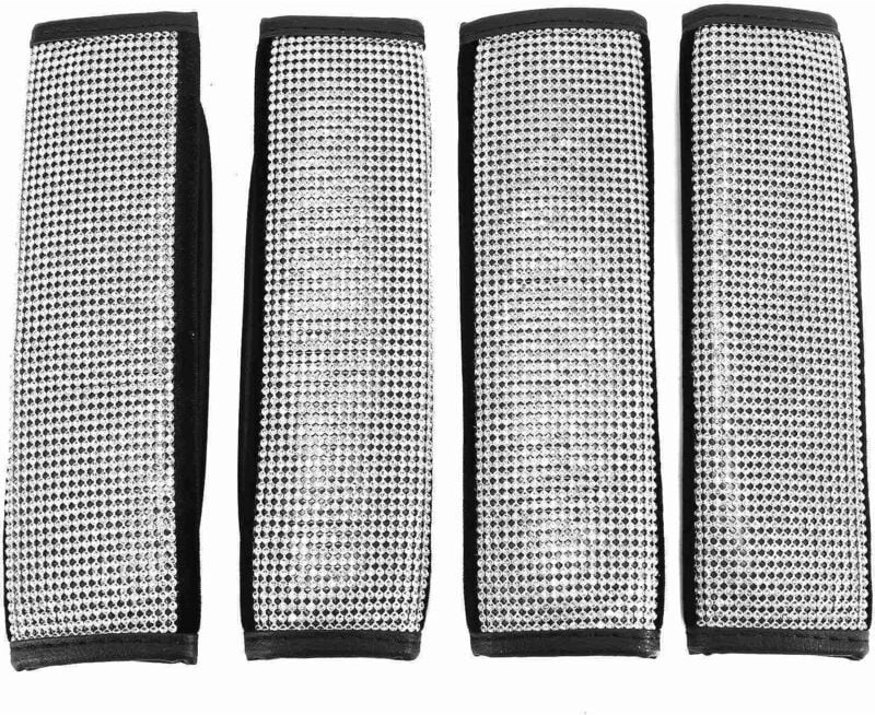 Tlily - 4er-Pack Sicherheitsgurt-Schulterpolster, Autositzbezüge, Diamant-Autodekorationszubehör