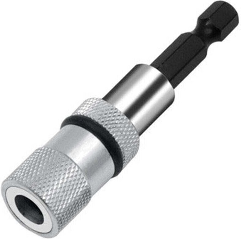 Magnetischer Bithalter mit professionellem Anschlag, Silber, 66 mm Länge