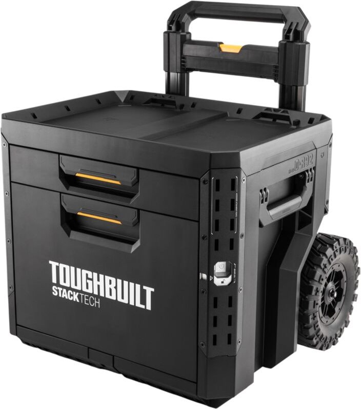 Toughbuilt STACKTECK rollbare Werkzeug Box abschliessbar mit 2 Schubladen ( TB-B1-D-R92 )