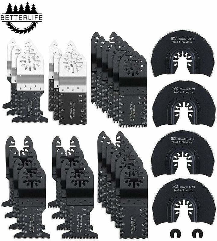 Zubehörset für Multifunktionswerkzeug-Sägeblätter, 32-tlg. oszillierendes Multifunktionswerkzeug-Zubehör, Universalsägeb...