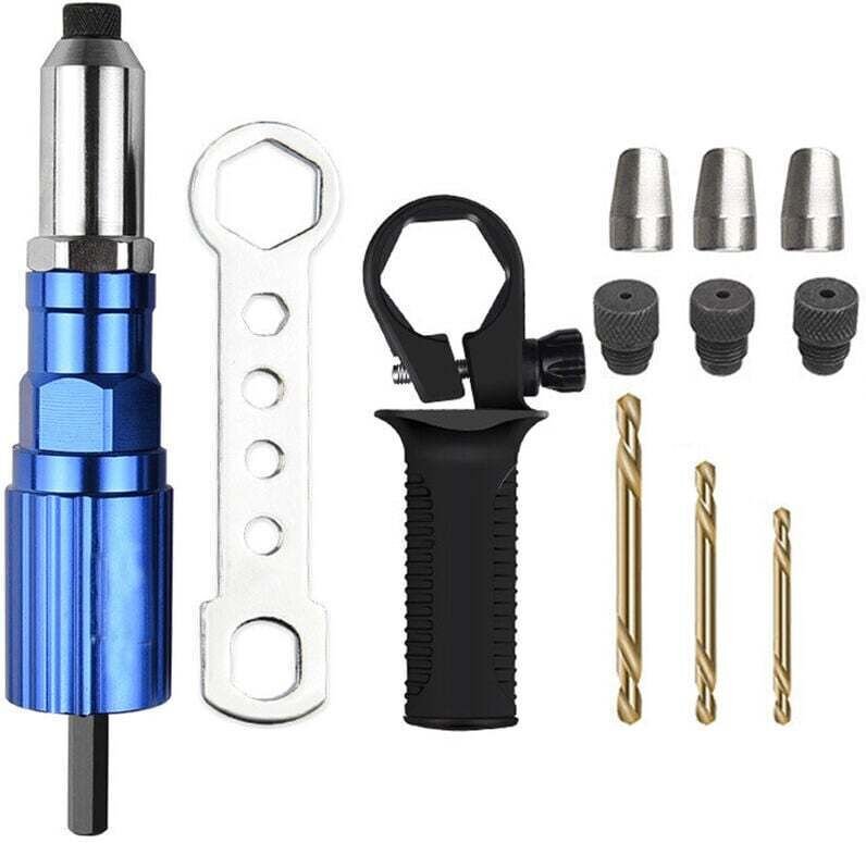 Pistolet à riveter électrique, adaptateur pour pistolet à riveter aveugle (tête de pistolet en alliage d'aluminium)