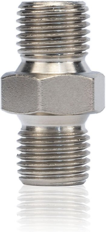 Rosfix Verbindungsstück 1/4" AG auf 1/4" AG – Edelstahl Kupplung für Farbspritzgerät 400 bar 60° Dichtkonus Beidseitiges...