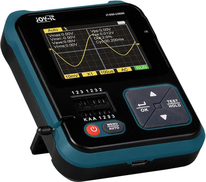 DSO-LCR500 Oszilloskop, Signalgenerator 1 kHz - 100 kHz Dreieck, Puls, Rechteck, Sinus - Joy-it