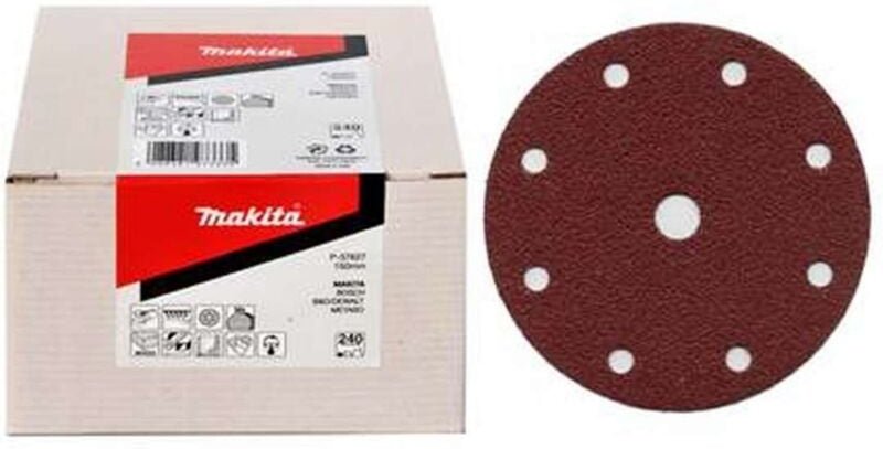Zubehör - Schleifpapier K400, Durchmesser 150 mm, 50 Stk. P-37649 - Makita