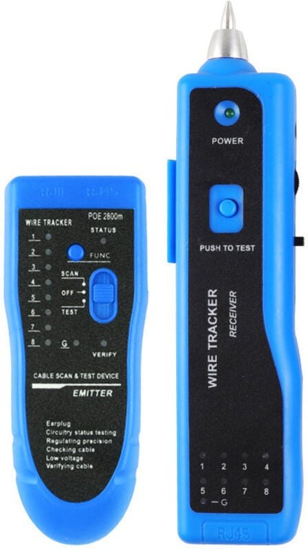 RJ45/RJ11-Kabeltester, Leitungsverfolger, Multifunktions-Kabelverfolger, Ethernet-LAN-Cat5/Cat6-Netzwerkkabelverfolger m...
