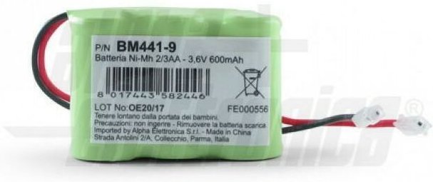 Alpha Elettronica - 3,6v 600 mah bm441-9/b1 wiederaufladbare batterie
