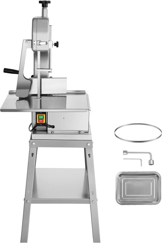 Mophorn - Elektrische Fleischsäge von , 1800 w, vertikaler Edelstahlschneider, 19,1 x 15 Zoll große Werkbank, Schnittstä...