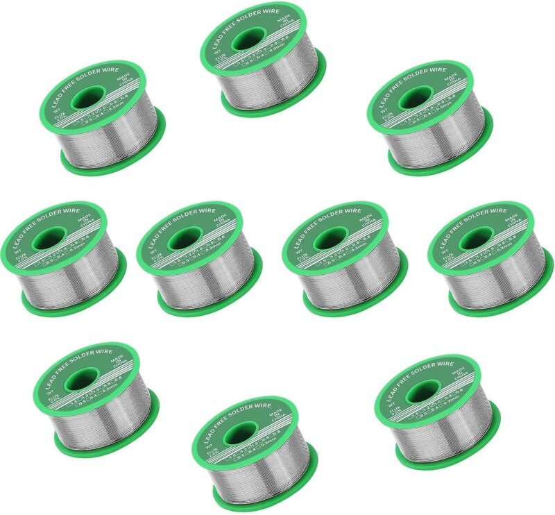 10 stücke Lötzinn 1,0 mm, bleifreies Lötzinn mit Kolophoniumkern 20 g, geeignet für die Reparatur elektronischer und ele...