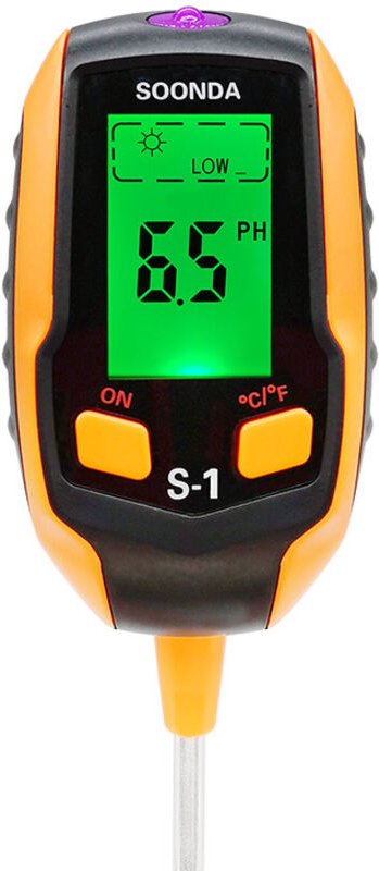 Boden-pH-Meter, 4-in-1-Digital-Boden-pH-Tester, Bodenfeuchtigkeits-Licht-pH-Temperatur-Tester, Gartenwerkzeug-Kits für d...