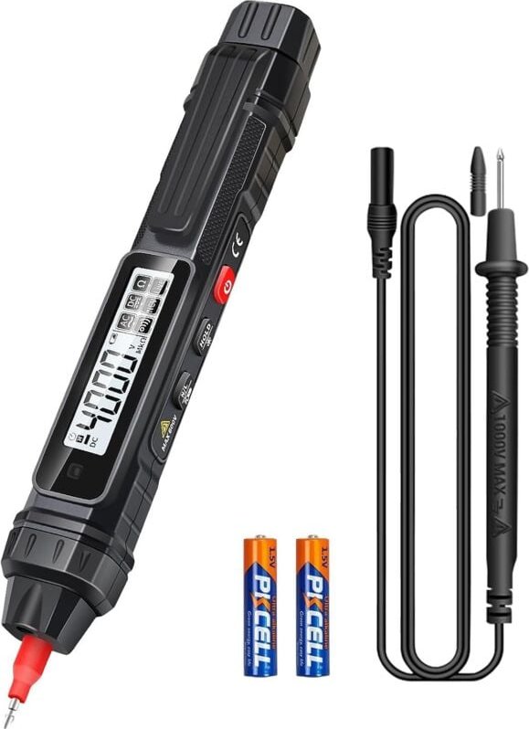 Digitales Multimeter in Stiftform, berührungsloser NCV-Spannungstester, 600-V-Voltmeter mit hintergrundbeleuchtetem LCD-...