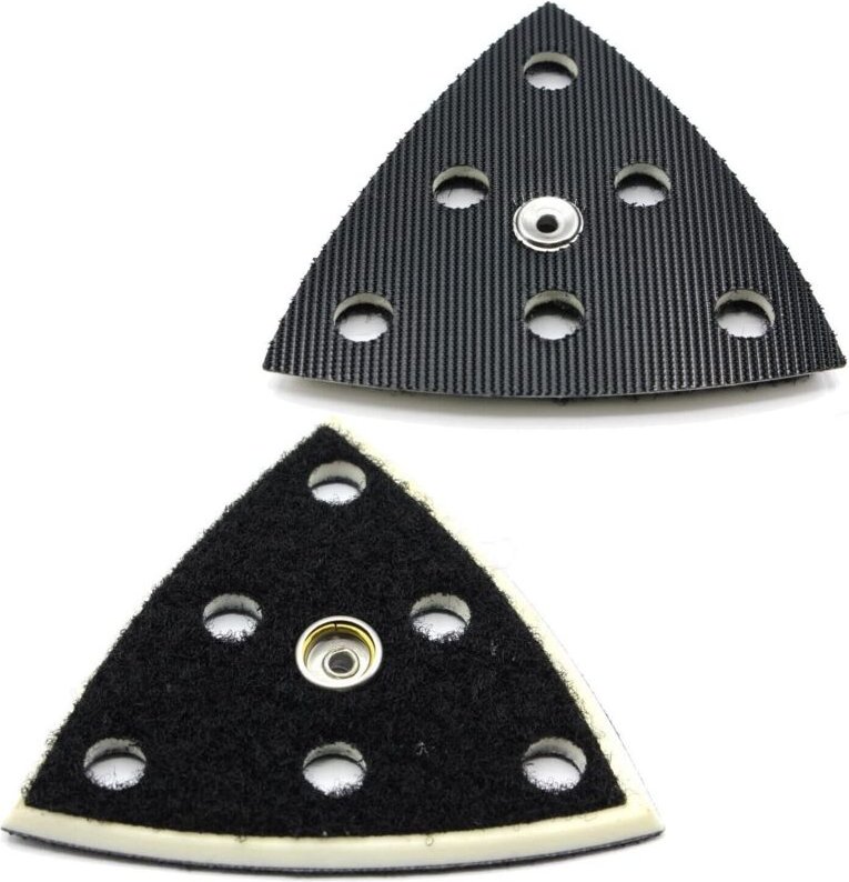 2x Schleifschuh Schleifplatte Klett Dreieck für Festool Dreieckschleifer kompatibel mit/ersetzt SSH-STF-V93/6-W/2 488715...