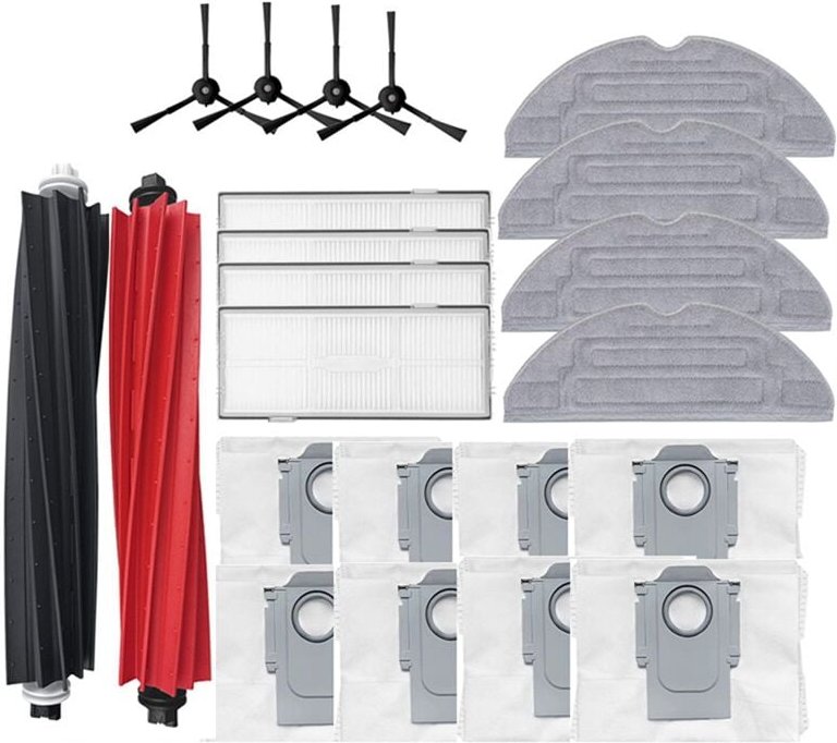 Doppelte Hauptbürstenrolle für S8 PLUS S8+ Pro Staubsauger Hepa-Filter Mopptuch Staubbeutel-Kits