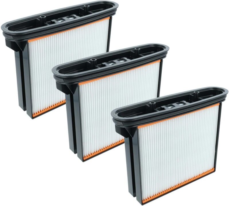 vhbw 3x Flachfaltenfilter F8 kompatibel mit Starmix iPulse L-1635 Top, L-1635 Basic Industriestaubsauger Nass-/Trockensa...
