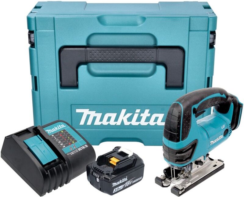 Makita DJV 180 SF1XJ Akku Stichsäge 18 V 135 mm + 1x Akku 3,0 Ah + Ladegerät + Makpac