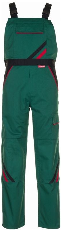 Planam Latzhose Highline Gr. 54 grün/schwarz/rot