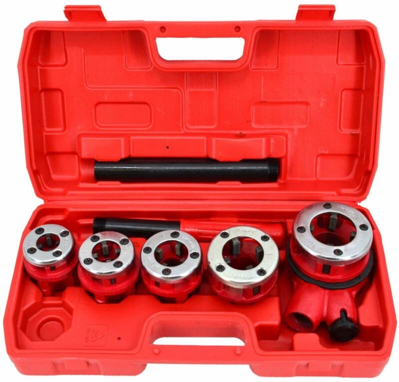 AWTOOLS Rohrgewindeschneider-Set, 5-teilig, 3/8", 1/2", 3/4", 1", 1-1/4", im Koffer