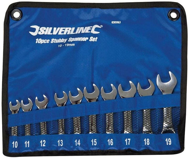 Kurze Ring-Maulschlüssel, 10-tlg. Satz 10–19 mm