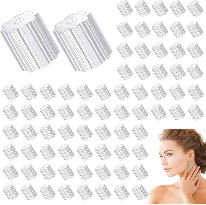 Bluedeer - 200 Stück Klare Silikon Ohrring Stopper 3mm x 4mm, Ohrstecker Verschluss Und Ohrringverschluss, Für Schmuckhe...