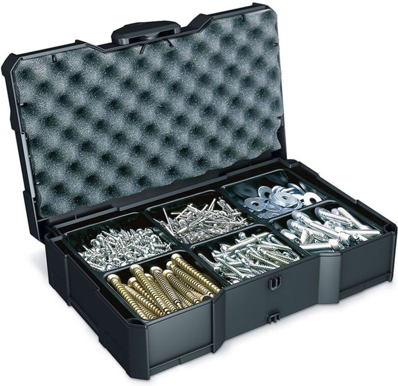 TANOS MINI-systainer® T-Loc I für Kleinteile mit 6-fach Einteilung anthrazit (RAL 7016)