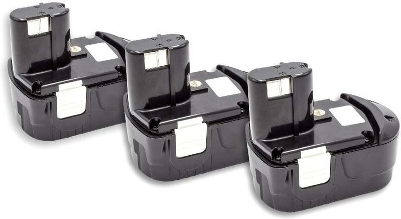 vhbw 3x Akku kompatibel mit Hitachi CJ 18DL, CJ 18DLX, C 6DC, C 6DD, C 18DLX, C 18DMR, C 18DL Elektrowerkzeug (1500 mAh,...
