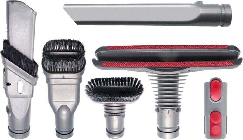 Bürsten-Set-Zubehör für Dyson V8 und V7 Staubsauger mit Adapter, Komplettreinigungs-Ersatzteile für Dyson V6, DC45, DC35...