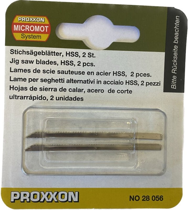 Proxxon - Stichsägeblätter (hss), 2 Stück (Zahnteilung 1,06 mm) - 28056