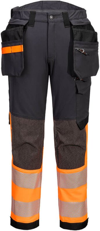Stretch-Hose Ev4 Hochsichtbarkeit Klasse 1 mit abnehmbaren, schwebenden Taschen - Größe 40 - Portwest