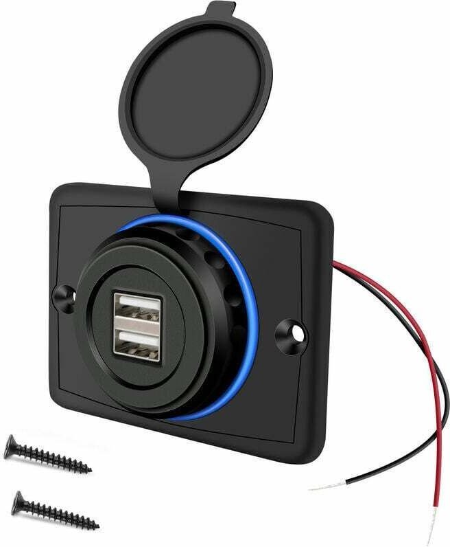 12V-USB-Steckdose – Doppelte 12V-USB-Steckdose für Wohnmobile – 3,1A-USB-Autoladegerät – USB-Autoladegerät für Autos, Bu...