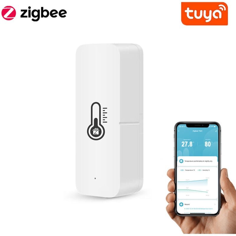 2er-Pack kabelloser Temperatur- und Feuchtigkeitssensor für den Innen- und Außenbereich mit Remote-App-Benachrichtigunge...