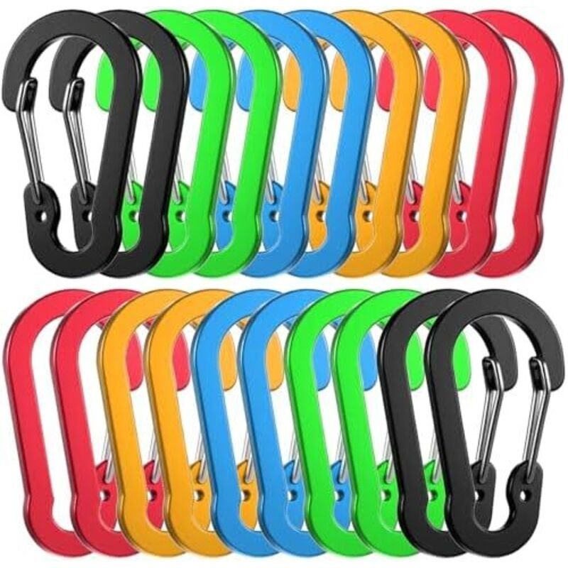 5 cm Karabinerhaken klein Vielseitig Verwendbar Mini-Schlüsselanhänger Federhaken für Schlüssel Outdoor Camping Wandern ...