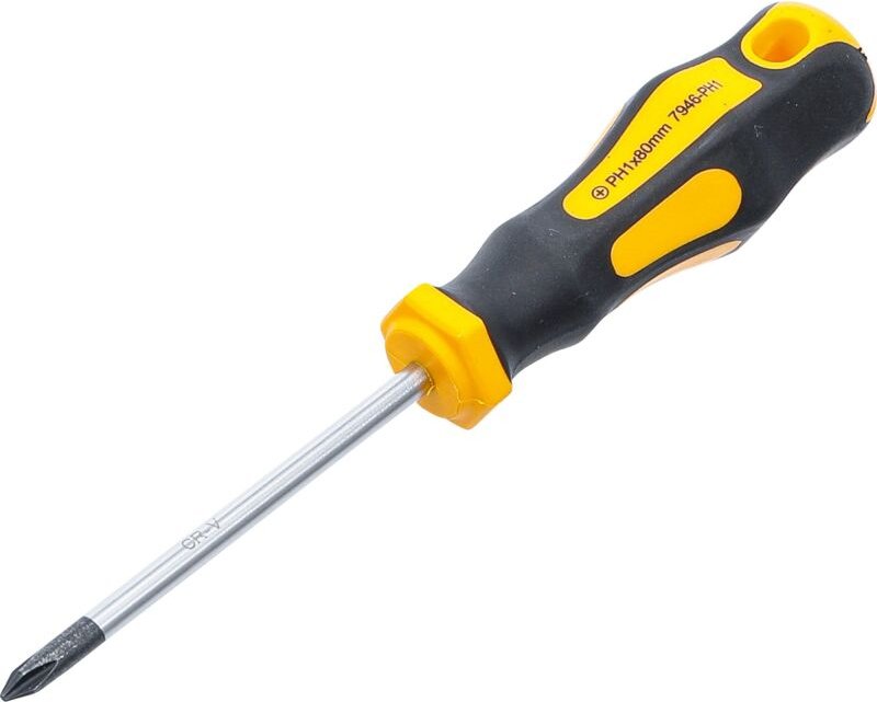 Schraubendreher Kreuzschlitz PH1 Klingenlänge 80 mm