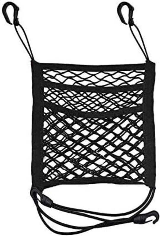 ZVD - Auto-Aufbewahrungsnetz – 2-lagiger Mesh-Organizer, Sitzlehnentasche, Aufbewahrungsbarriere