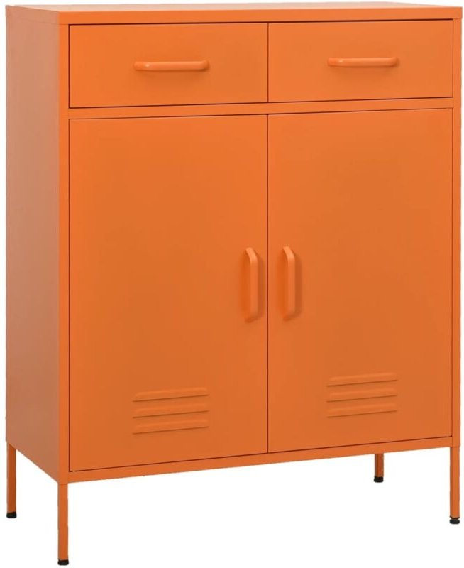 Lagerschrank Orange 80x35x101,5 cm Stahl - Vidaxl