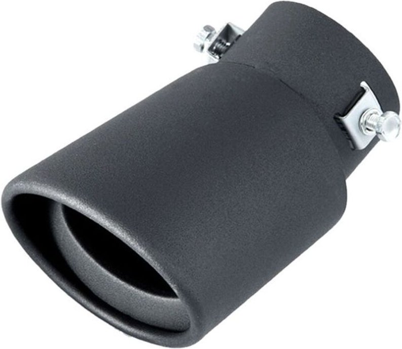 Schwarzer, gebogener Auspuffendrohr aus Edelstahl für Pkw, universell passend für Zubehör