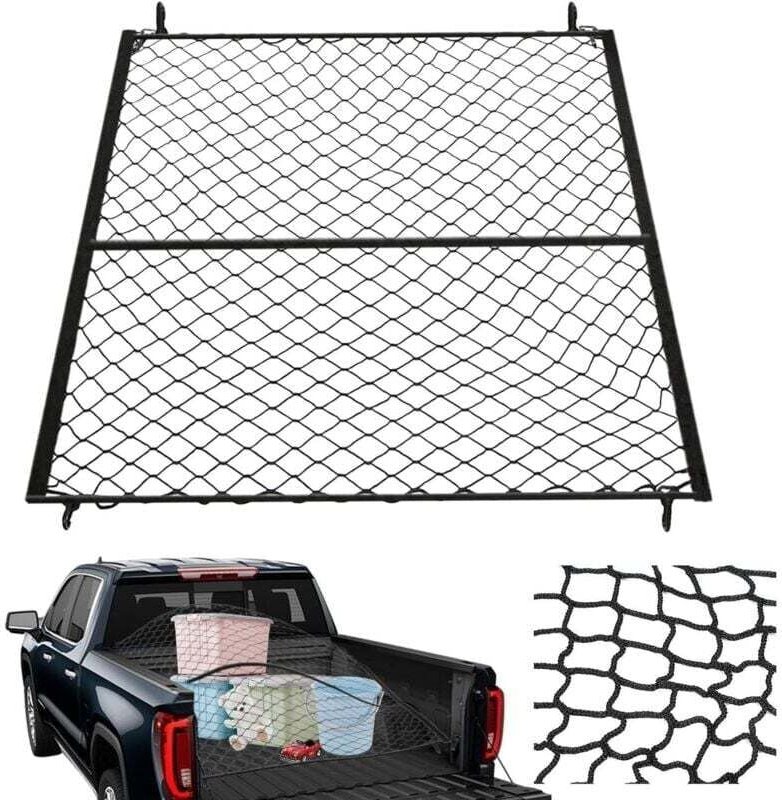 Rete per rimorchio, rete portaoggetti per camper, adatta per carichi quotidiani di autocarri leggeri, 1,1 x 1,2 m, esten...