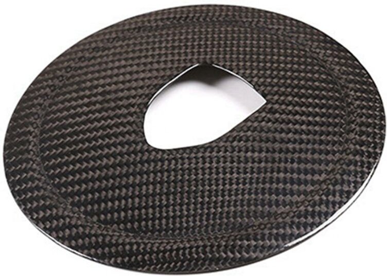 Tlily - Echte Carbonfaser-Lenkradringe, Logo-Zierabdeckungsaufkleber für 911 2008-2016, Schwarz