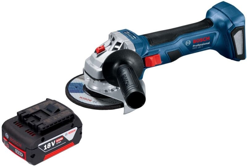 Bosch gws 18V-7 Professional Akku Winkelschleifer 18 v 115 mm Brushless + 1x Akku 5,0 Ah - ohne Ladegerät